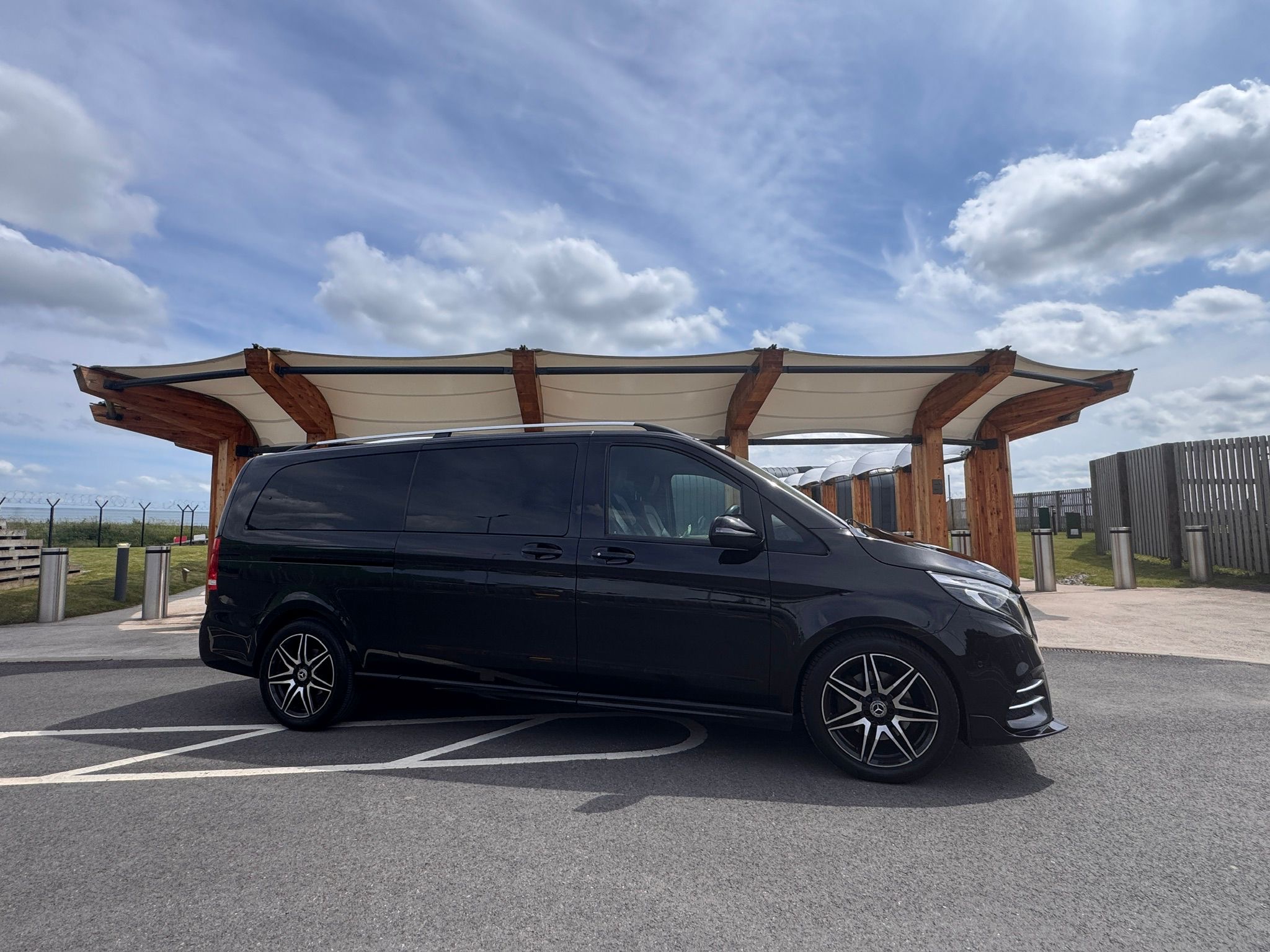 Mercedes-Benz V-Class luxury chauffeur vehicle for group transfers and VIP transport across the UK